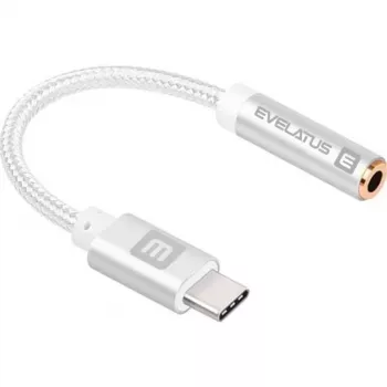 Evelatus USB-C na 3,5 mm audio adaptér EAD01 - čierna