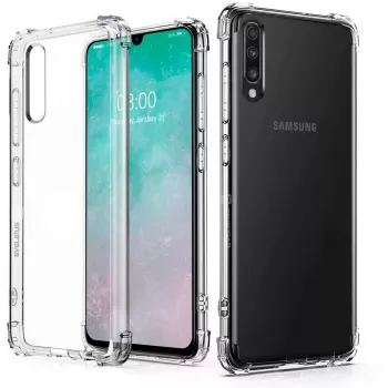 Evelatus Samsung Galaxy A70 Military Shockproof silikónové puzdro TPU transparentná