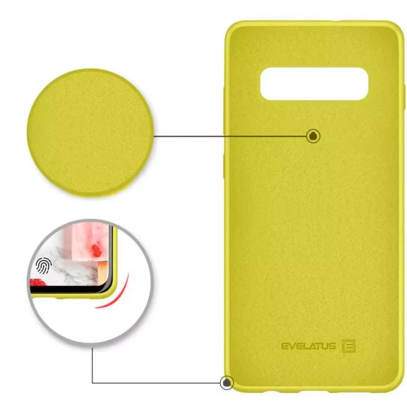 Evelatus Samsung Galaxy S10 Nano silikónové puzdro Soft Touch TPU žltá