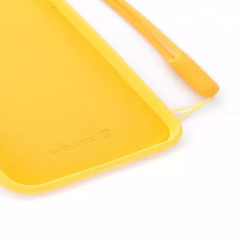 Evelatus Apple iPhone X/XS Soft Touch silikónové puzdro s remienkom žlté