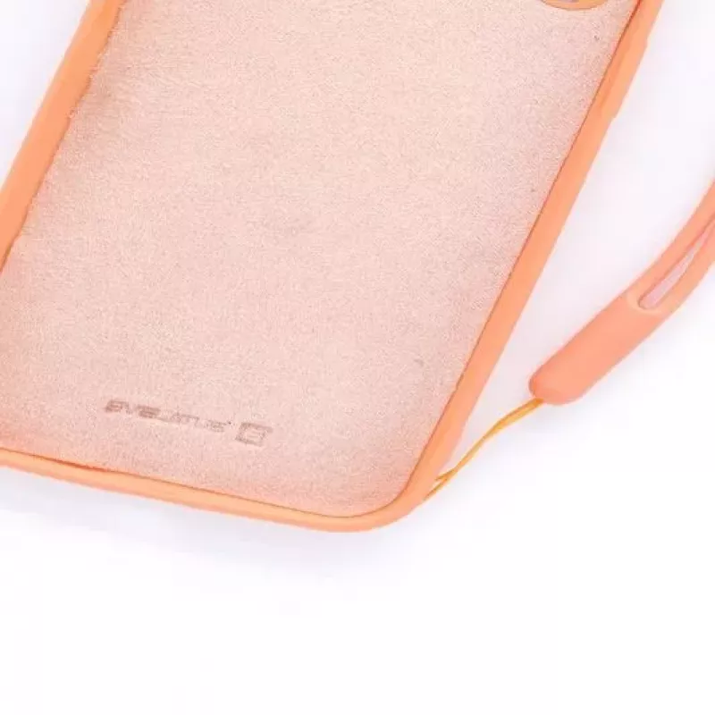 Evelatus Apple iPhone XR Soft Touch silikónové puzdro s remienkom ružové