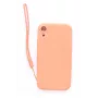 Evelatus Apple iPhone XR Soft Touch silikónové puzdro s remienkom ružové