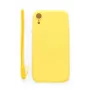 Evelatus Apple iPhone XR Soft Touch silikónové puzdro s remienkom žlté