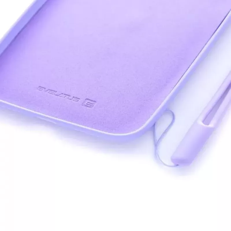 Evelatus Apple iPhone XR Soft Touch silikónové puzdro s remienkom fialové