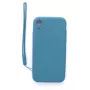 Evelatus Apple iPhone XR Soft Touch silikónové puzdro s remienkom modré