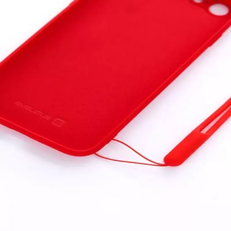 Evelatus Apple iPhone 7/8/SE2020/SE2022 Soft Touch silikónové puzdro s remienkom červené