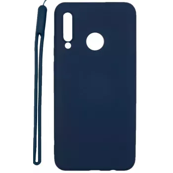 Evelatus Huawei P30 Lite Soft Touch silikónové puzdro s pútkom tmavomodré