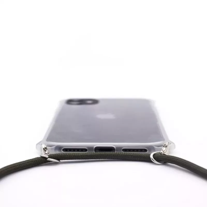 Evelatus Apple iPhone 11 Pro puzdro so šnúrkou zelené transparentné