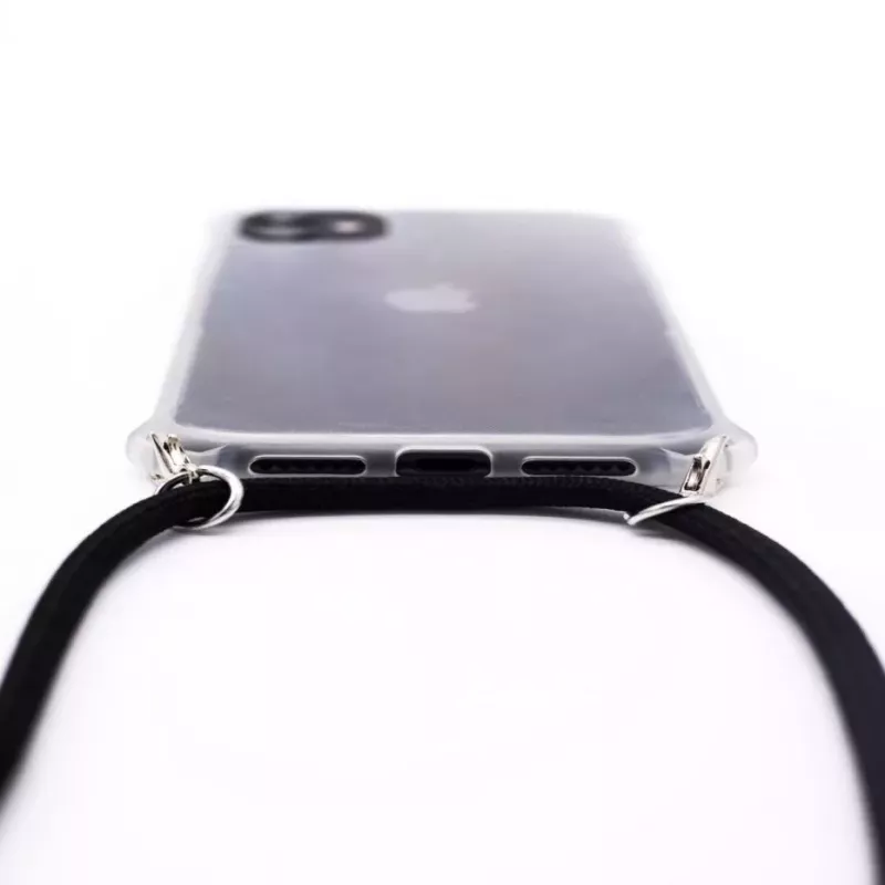 Evelatus Apple iPhone 11 Pro Max puzdro so šnúrkou čierne transparentné