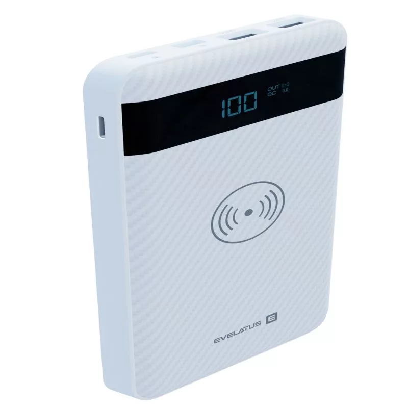 Evelatus EPB05 bezdrôtová power banka 10000 mAh biela