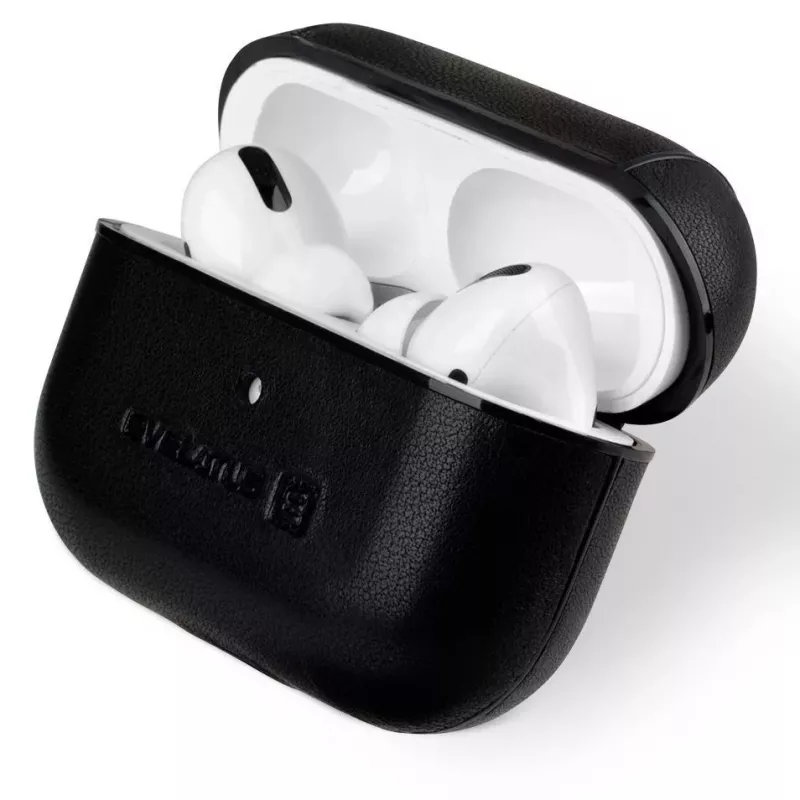 Evelatus Apple AirPods Pro kožené ochranné puzdro čierna