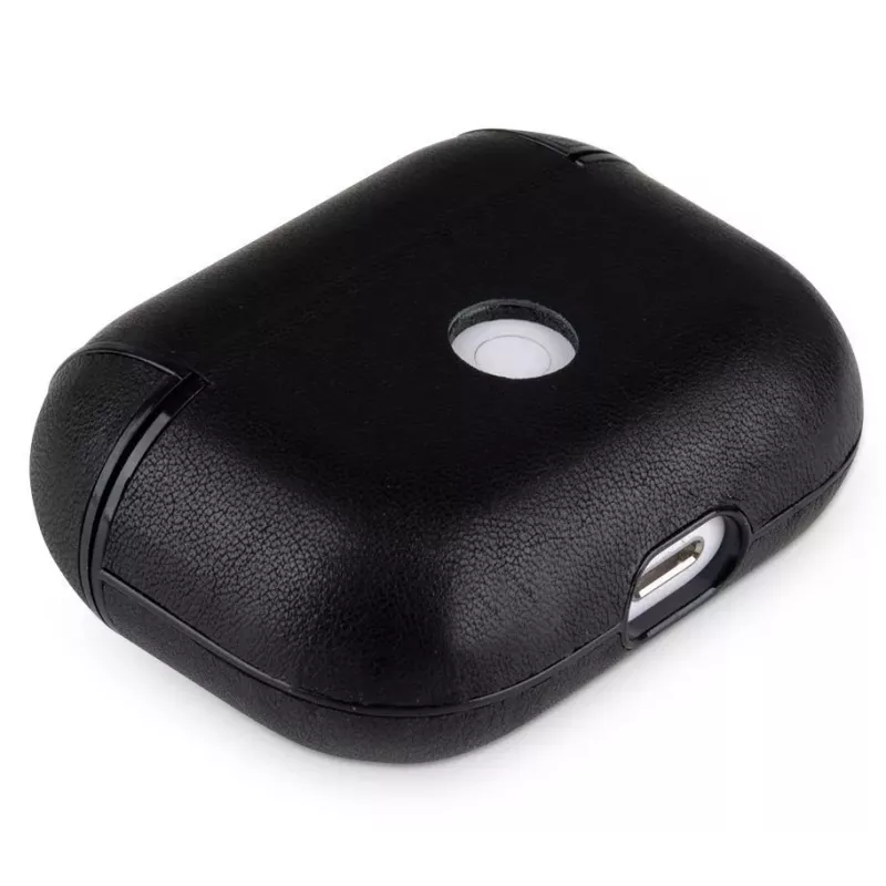 Evelatus Apple AirPods Pro kožené ochranné puzdro čierna