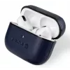 Evelatus Apple AirPods Pro kožené ochranné puzdro tmavomodrá