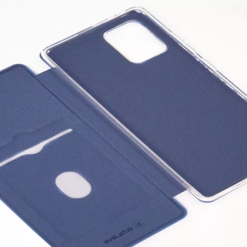 Evelatus Samsung Galaxy S10 Lite knižné puzdro tmavomodrá