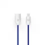 Evelatus Micro-USB kábel EDC04 modrý 1m