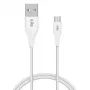 iLike Nabíjací kábel pre MicroUSB ICM01 biely