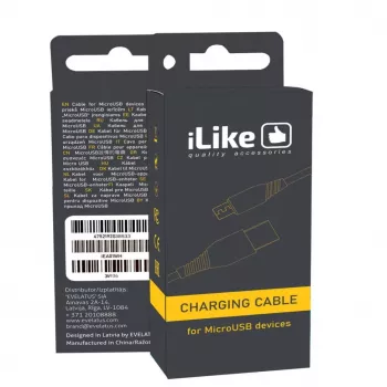iLike Nabíjací kábel pre MicroUSB ICM01 čierny