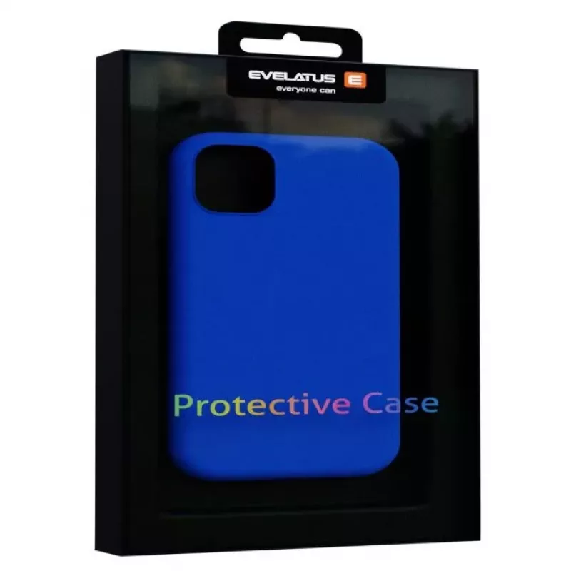 Evelatus Apple iPhone 12/12 Pro prémiové silikónové puzdro Soft Touch modré
