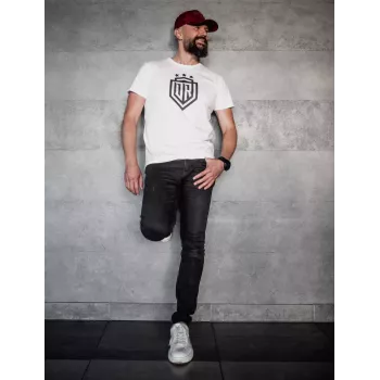 Dinamo pánske tričko «DINAMO» s čiernou potlačou XXL biele