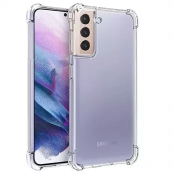 Evelatus Samsung Galaxy S21 Plus vojenské nárazuvzdorné silikónové puzdro TPU transparentné