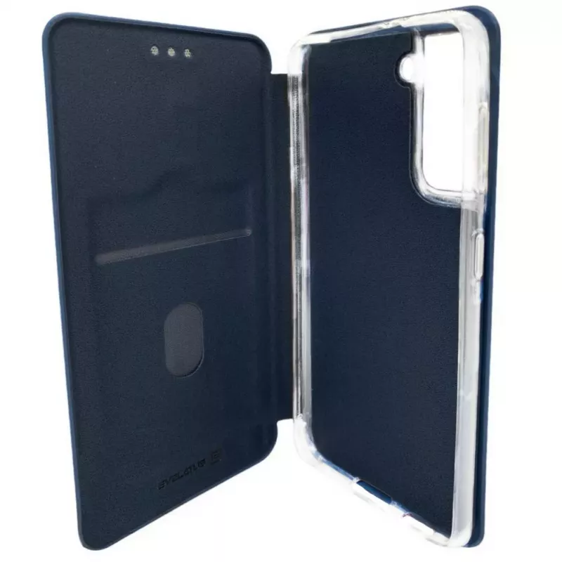 Evelatus Samsung Galaxy S21 FE Book Case tmavomodré