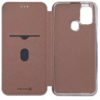 Evelatus Samsung Galaxy A21s Book Case ružové zlato