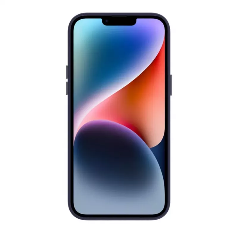 Evelatus Apple iPhone 14 pravé kožené puzdro s MagSafe modrá