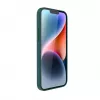 Evelatus Apple iPhone 14 Plus pravé kožené puzdro s MagSafe tmavozelená