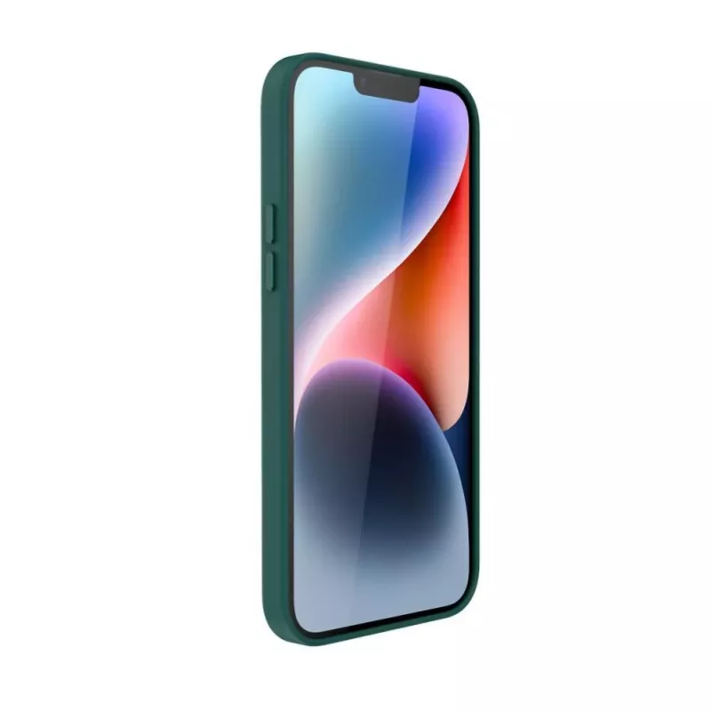 Evelatus Apple iPhone 14 Plus pravé kožené puzdro s MagSafe tmavozelená