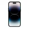 Evelatus Apple iPhone 14 Pro Max pravé kožené puzdro s MagSafe tmavozelená