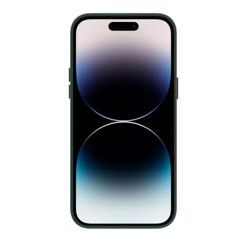 Evelatus Apple iPhone 14 Pro Max pravé kožené puzdro s MagSafe tmavozelená