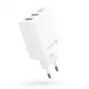 Evelatus ETC06 cestovná nabíjačka EU nástenná 3 porty 32W USB-C / USB-A2 biela