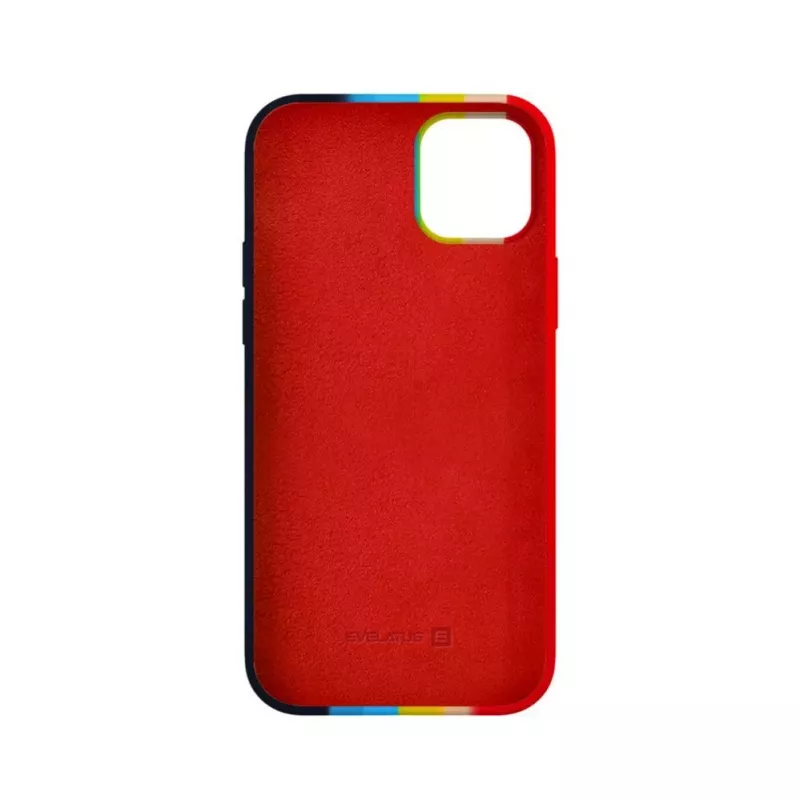 Evelatus Apple iPhone 14 silikónové puzdro viacfarebné dúhové
