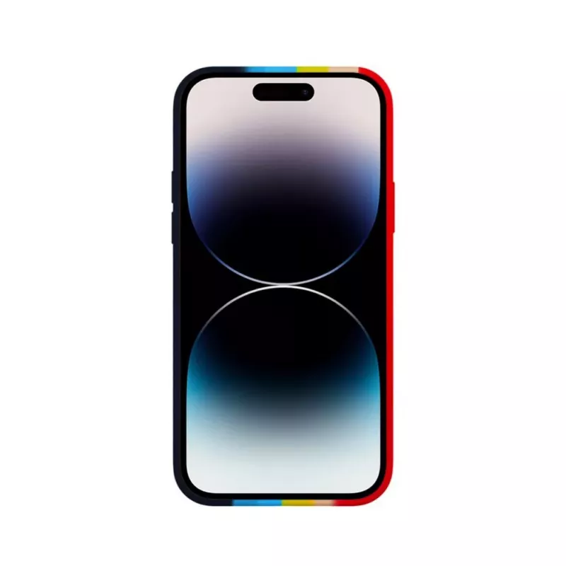 Evelatus Apple iPhone 14 Pro silikónové puzdro viacfarebné dúhové