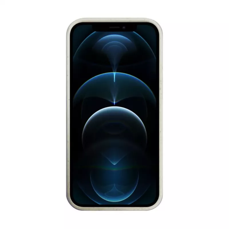 iLike Apple iPhone 12 Pro Max silikónové puzdro Eco Print Design biele
