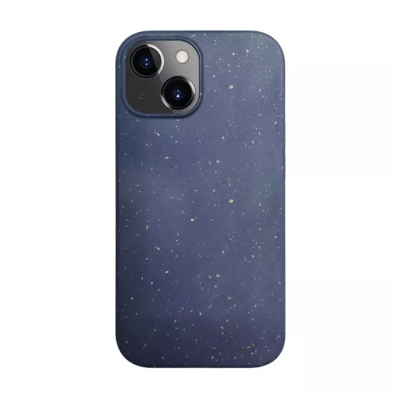 iLike Apple iPhone 13 silikónovo-plastové puzdro Eco Print Design modré