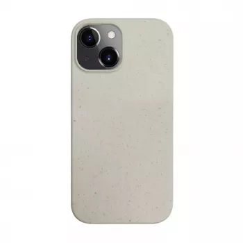 iLike Apple iPhone 14 silikónovo-plastové puzdro Eco Print Design biele