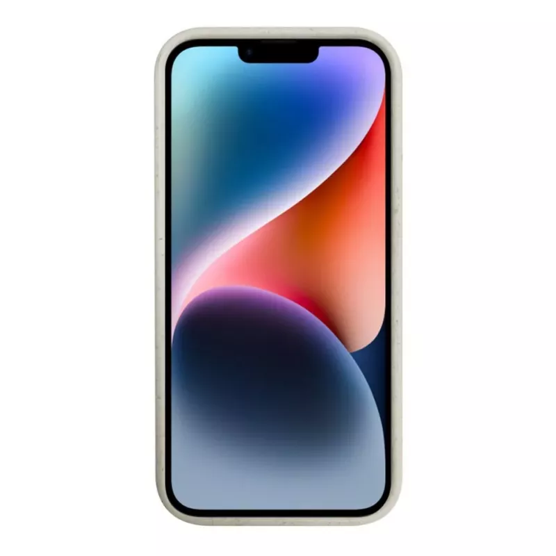 iLike Apple iPhone 14 silikónovo-plastové puzdro Eco Print Design biele