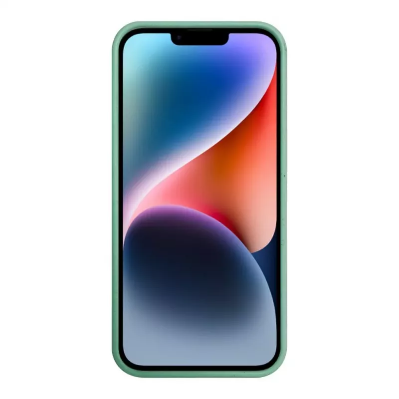 iLike Apple iPhone 14 silikónovo-plastové puzdro Eco Print Design kvet zelené