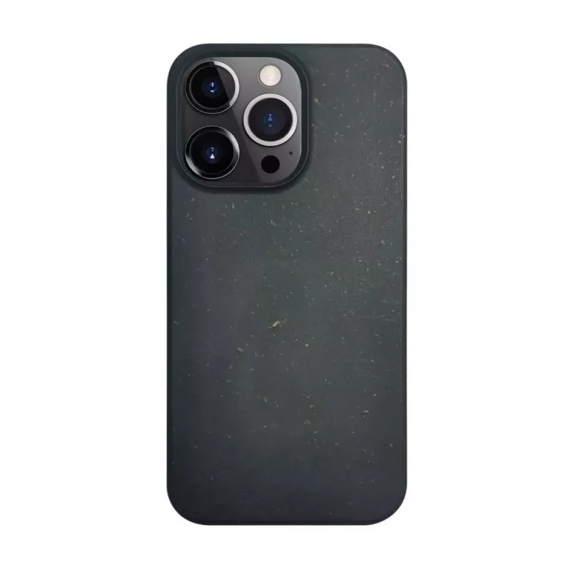 iLike Apple iPhone 14 Pro Max silikónovo-plastové puzdro Eco Print Design čierne