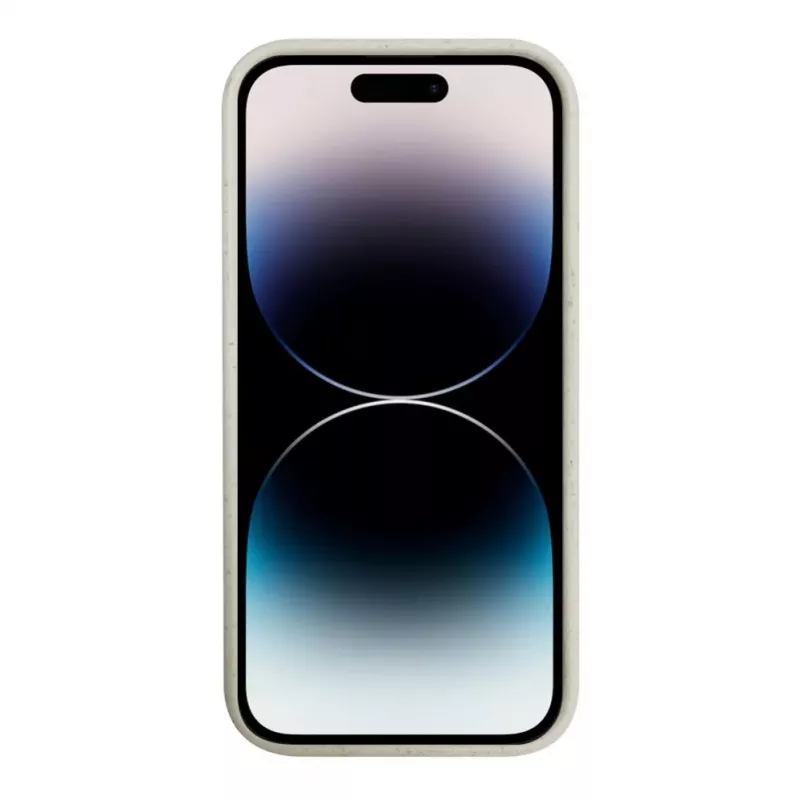 iLike Apple iPhone 14 Pro silikónovo-plastové puzdro Eco Print Design biele
