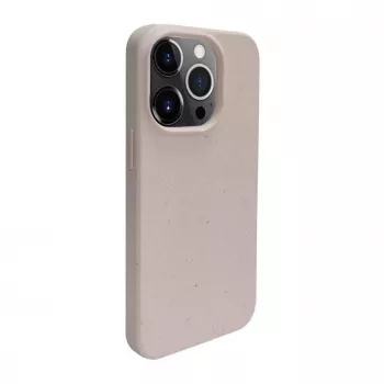 iLike Apple iPhone 14 Pro silikónovo-plastové puzdro Eco Print Design béžové