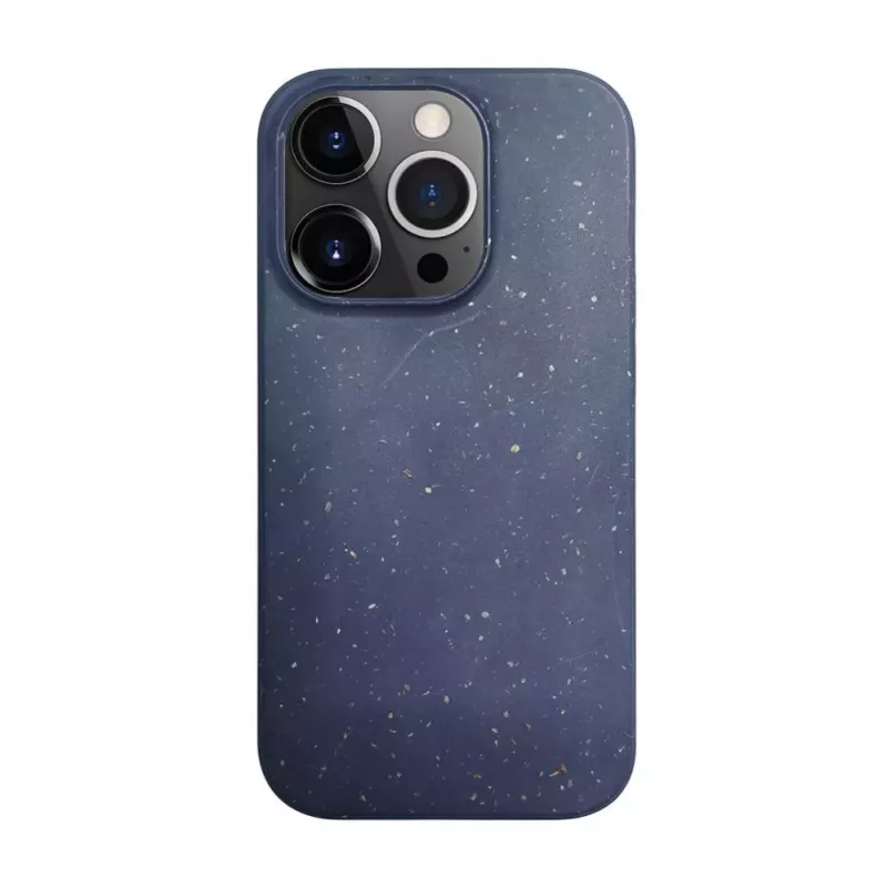 iLike Apple iPhone 14 Pro Max silikónovo-plastové puzdro Eco Print Design modré