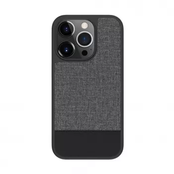 iLike Apple iPhone 14 Pro Max plastové kožené puzdro sivé