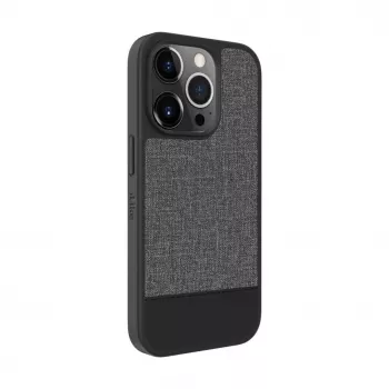 iLike Apple iPhone 14 Pro Max plastové kožené puzdro sivé