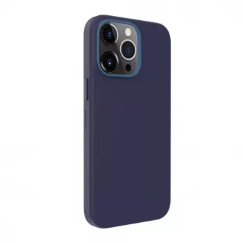 Evelatus puzdro z pravej kože pre Apple iPhone 13 Pro s MagSafe modré