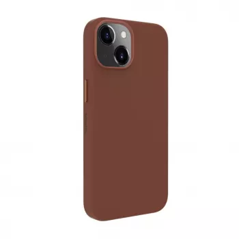 Evelatus puzdro z pravej kože pre Apple iPhone 14 s MagSafe hnedé