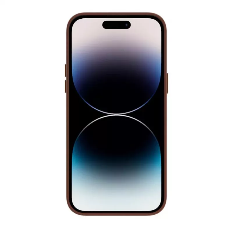 Evelatus puzdro z pravej kože pre Apple iPhone 14 Pro s MagSafe hnedé