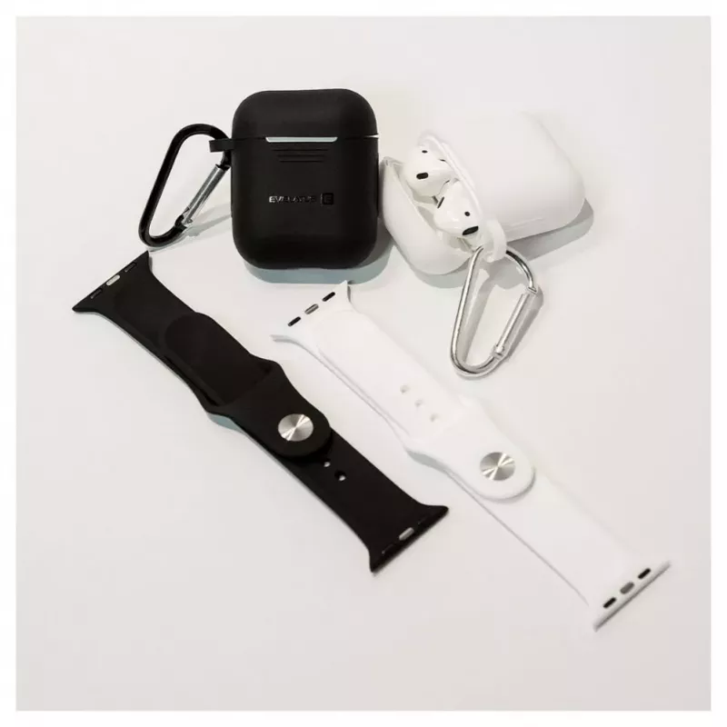 Evelatus silikónový remienok Loop na hodinky Apple Watch 38/40/41 mm (110 mm S/M) biely