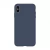 Evelatus Apple iPhone Xs Max prémiové silikónové puzdro Soft Touch polnočná modrá